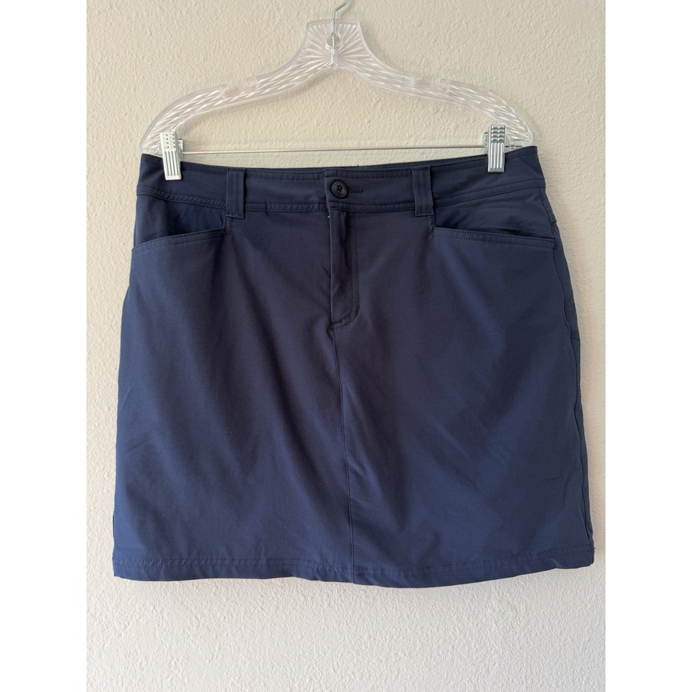 Eddie Bauer Skort Womens Size 10 Blue‎ Active Cargo Stretch Short Pull On Hiking